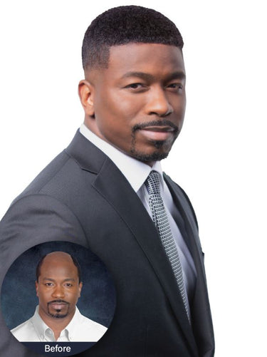 HARLEM 125 King Crown 100% Remy H/H Toupee Afro 7x9